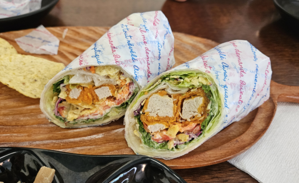Tofu wrap from Vegan Kitchen