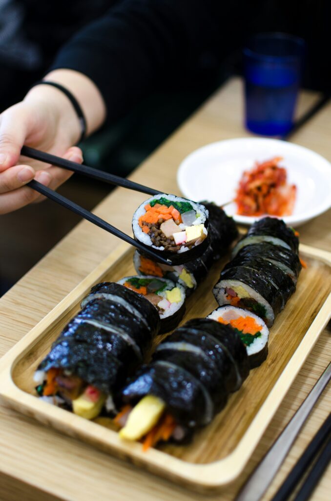 Korean food kimbap