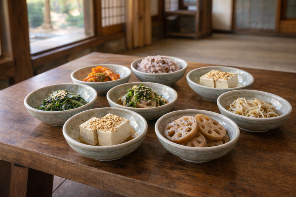 korean temple food plant based meal 